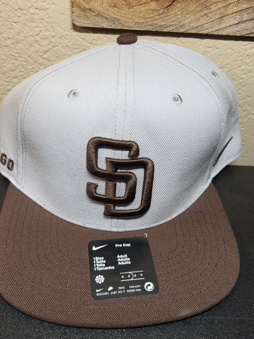 *NEW* Nike MLB San Diego Padres Brown/White Hat Cap Snapback